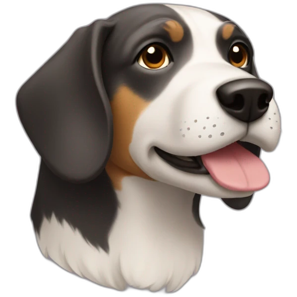 a dog with a long muzzle in profile emoji