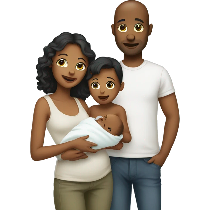 couple with a baby emoji