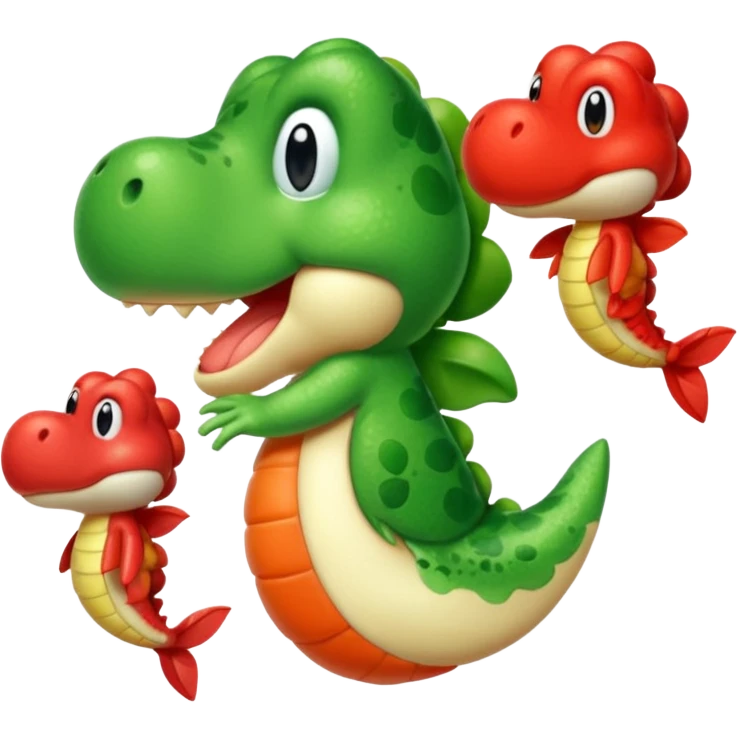 Yoshi was too cold and Scampi was too hot! emoji