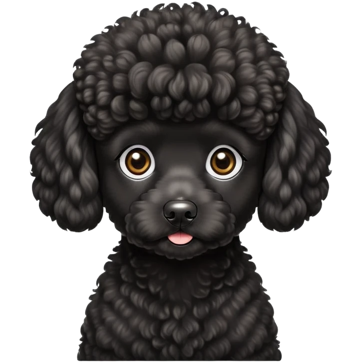 black Miniature poodle  emoji