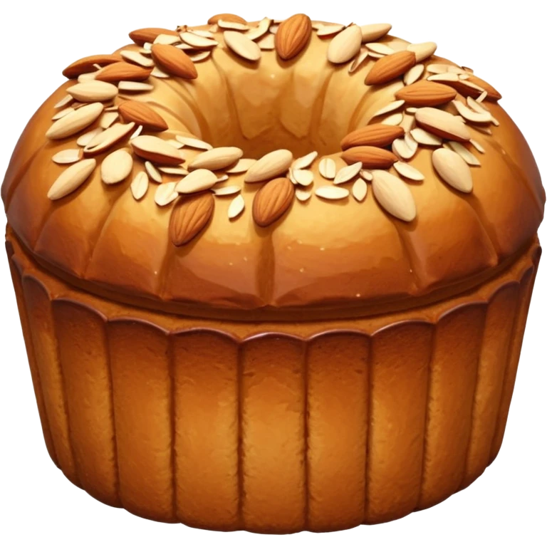 Alsacian kougelhopf with almonds on the top emoji