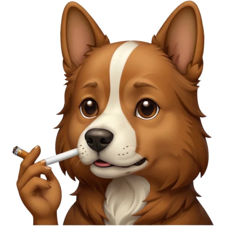 Dog smoking emoji