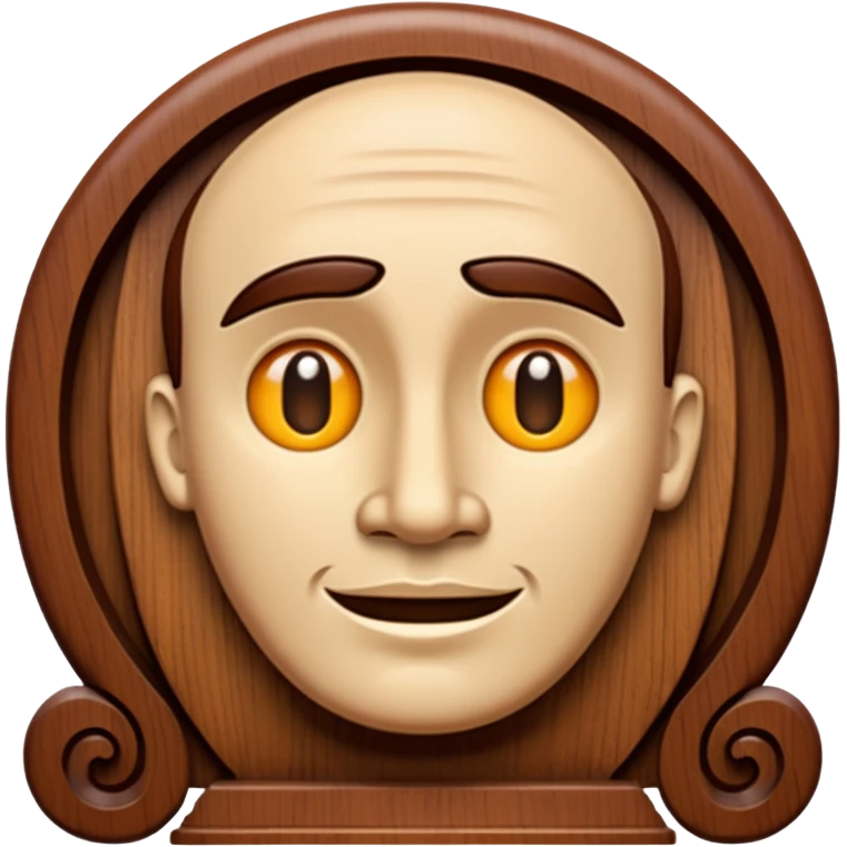 wooden carving emoji