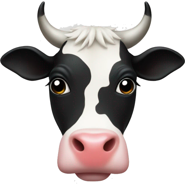 Heart cow print emoji