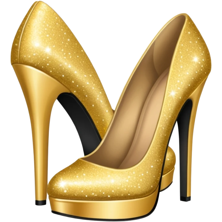 Gold party heels emoji
