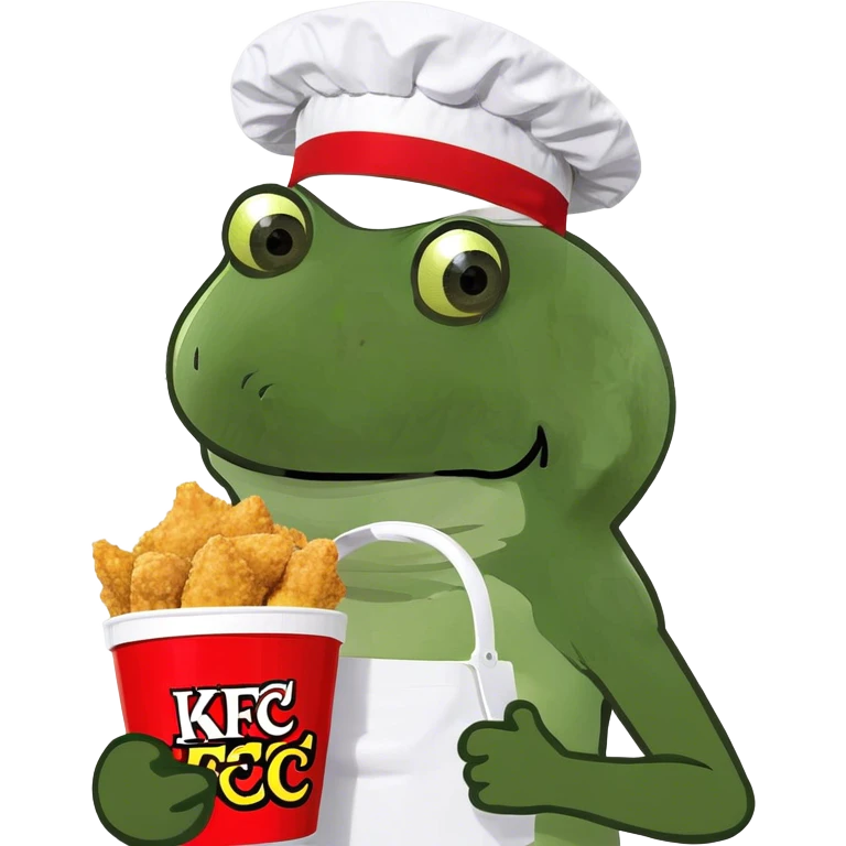 offering a bucket of kfc emoji