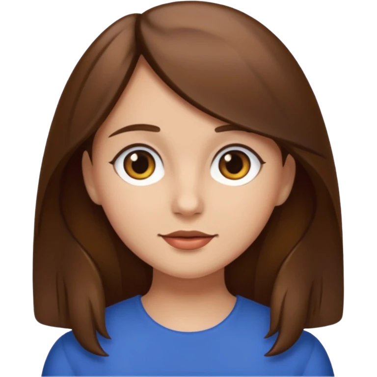 fancy brown haired girl emoji