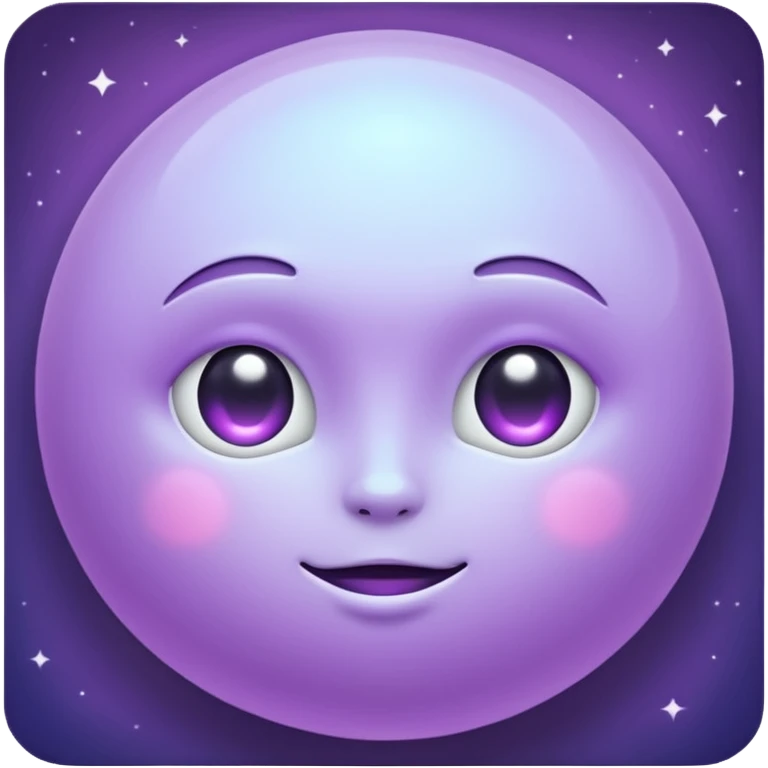 realistic lilac moon emoji