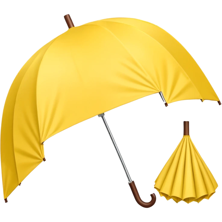 Folded Rain Umbrella yellow emoji