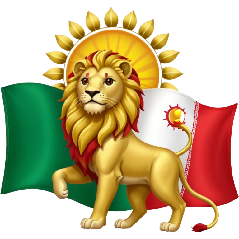 Iran lion and sun flag emoji
