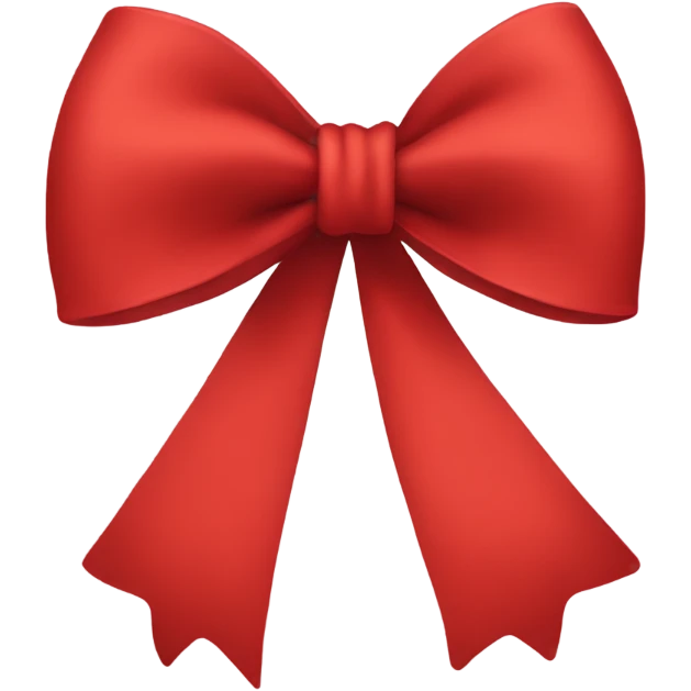 thin red bow emoji