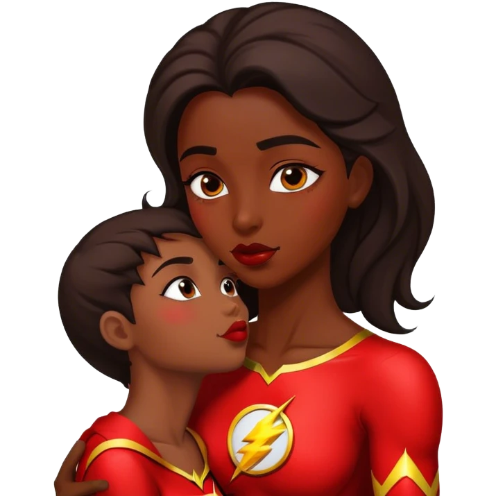 The Flash in Kiss She Flash Girl Romantic emoji