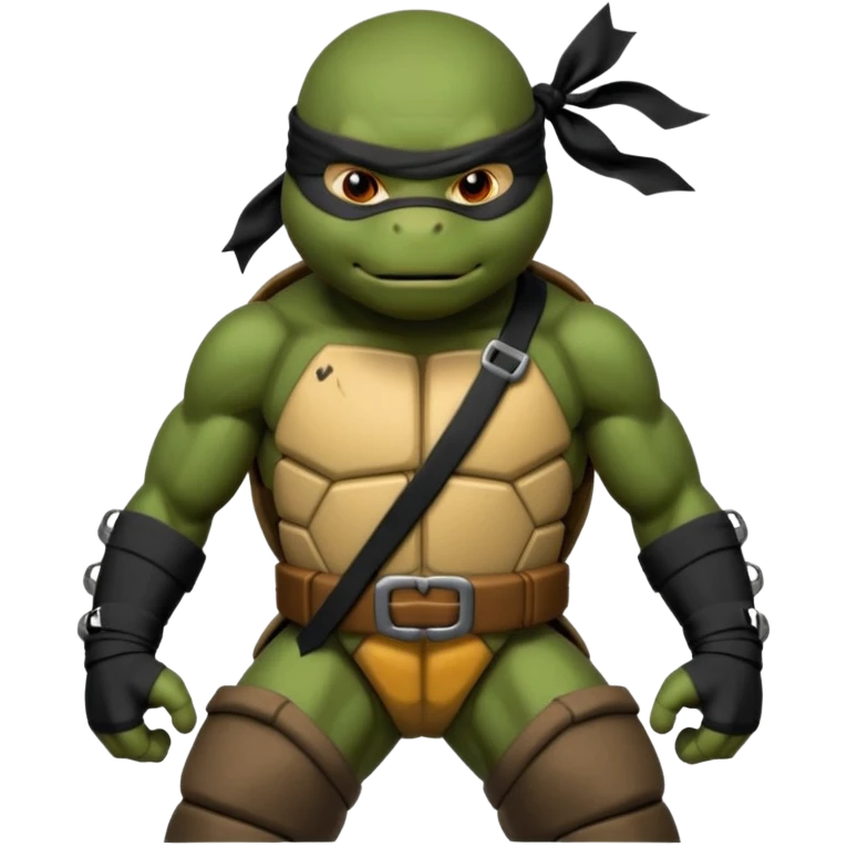 Teenage Mutant Ninja Turtles dressed in black ninja attire emoji