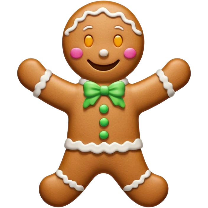 Christmas gingerbread emoji