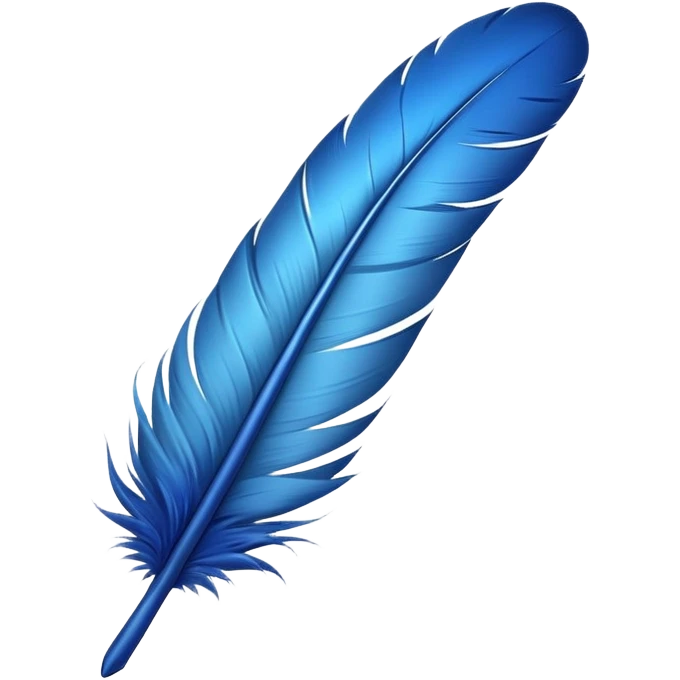 soaring blue feather emoji