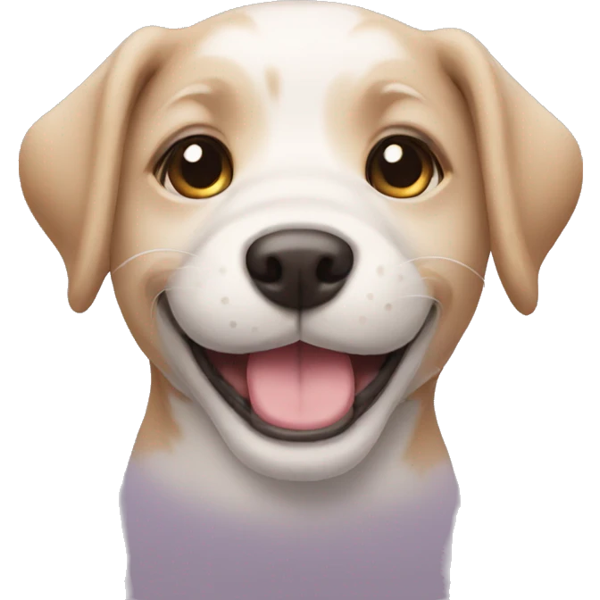 smiling puppy face with patch eye emoji