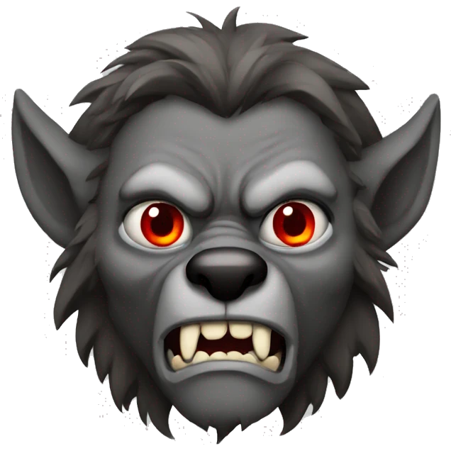 Werewolf with red eyes emoji