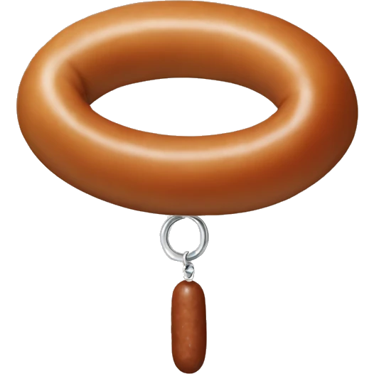 Sausage wearing a ring emoji