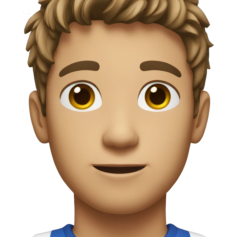 young man with a polo shirt, brown hair emoji
