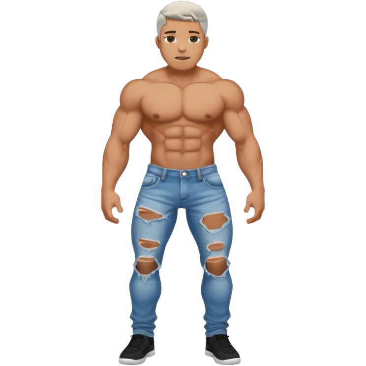 Man with buttcheeks falling over emoji