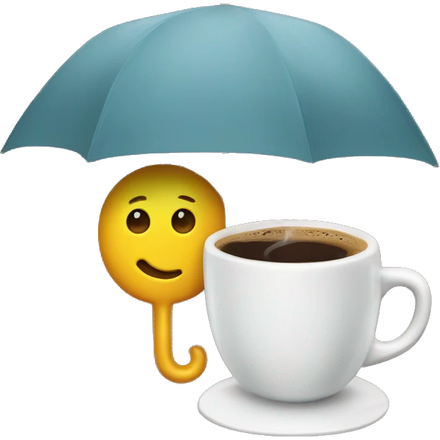 Coffee with a umbrella  emoji