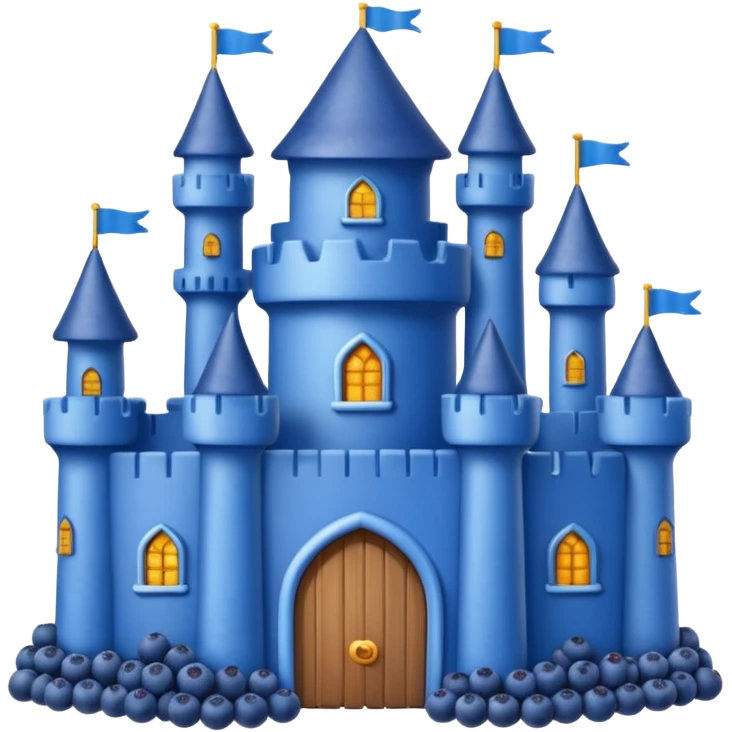 Blueberry fruit castle emoji