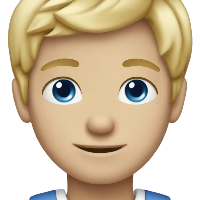 blue eyed boy with blonde hair emoji