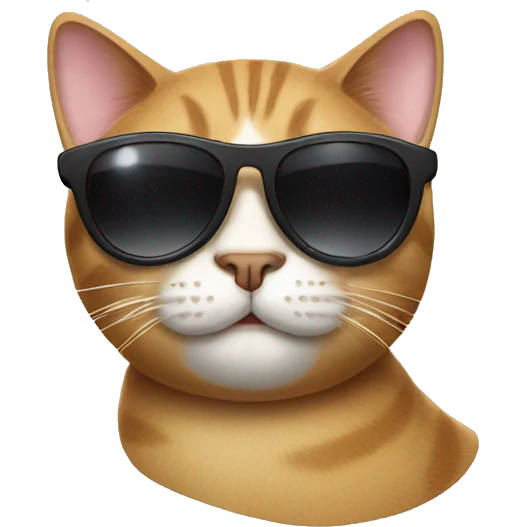 Cat with sunglasses emoji