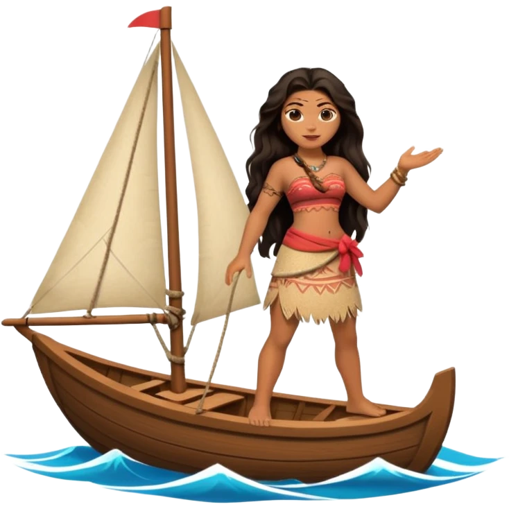 Moana sailing emoji