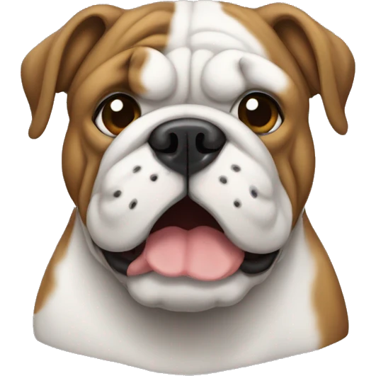 Bulldog inglés line emoji