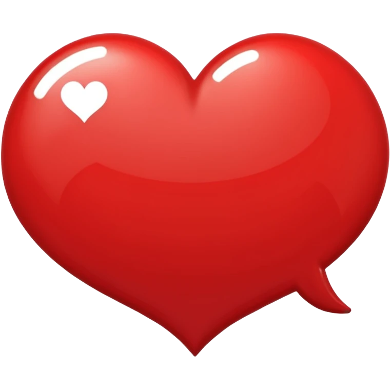 speech bubble with a heart inside emoji