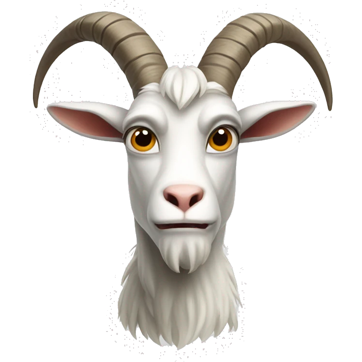 angry white goat emoji