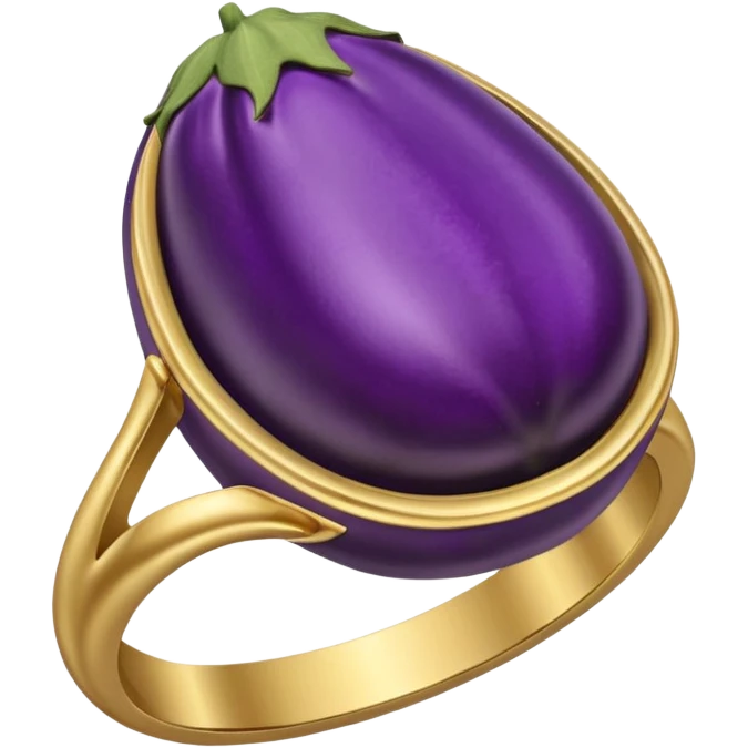 veiny eggplant with signet ring around it emoji