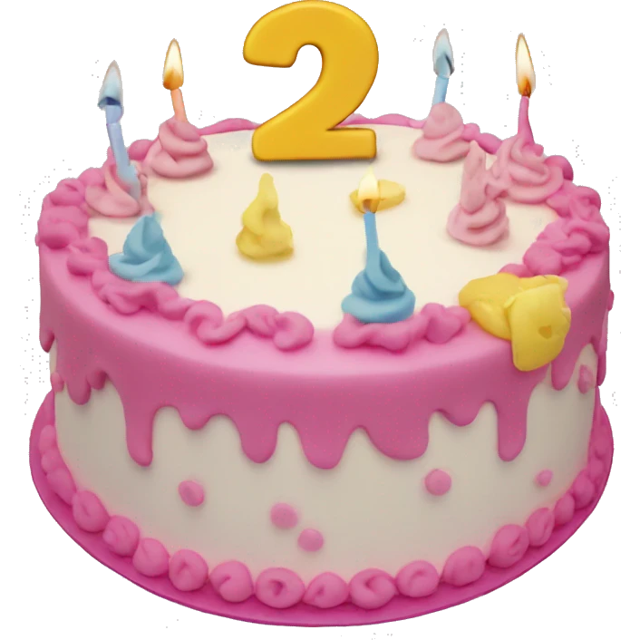 2nd birthday cake emoji