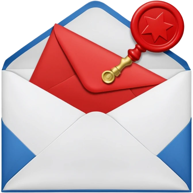 closed envelope with asterisks in the upper right corner emoji