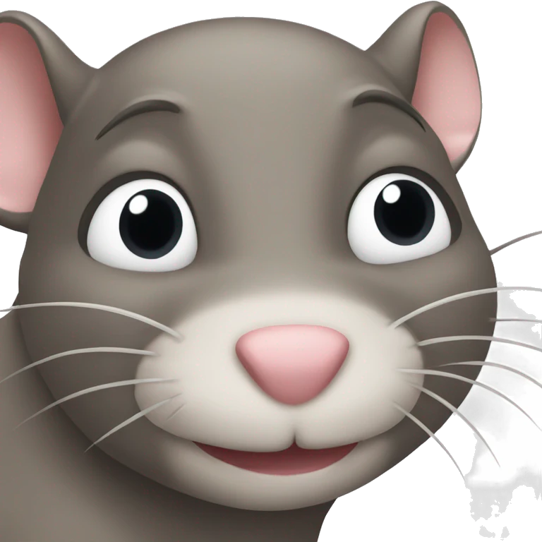 Rat face smirking emoji