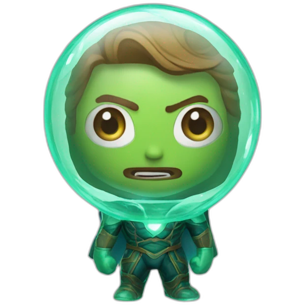 Electric bubble glass mysterio emoji