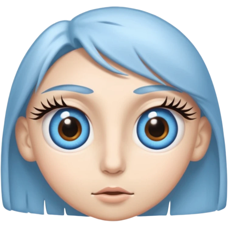 two large eyes looking to the left. emoji