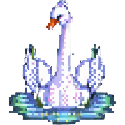 pastel pink swan emoji