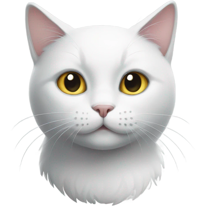 White cat and grey cat emoji