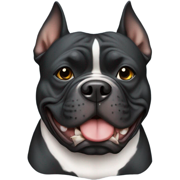 Black american bully with blunt emoji