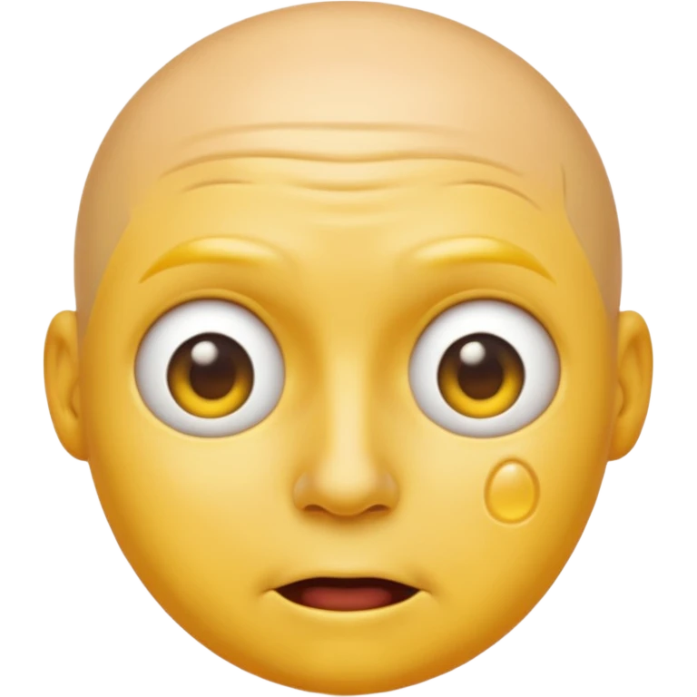 I want the emoji to be dizzy and sweaty and sweaty and transparent with yellow skin color and bald like all emoji’s  emoji
