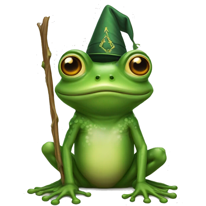 frog is a wizzard  emoji
