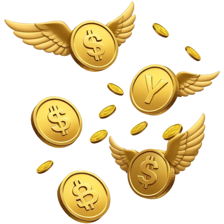 flying coins emoji