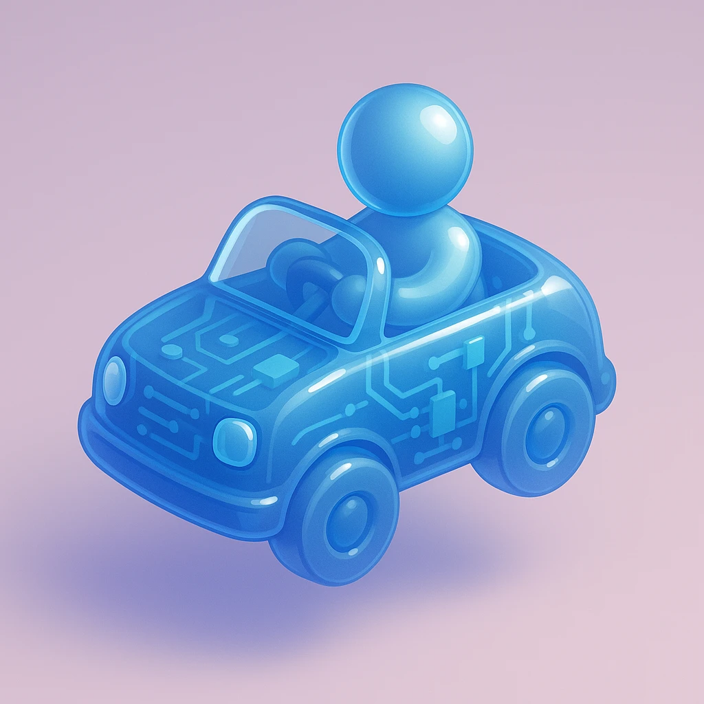 person driving a car emoji