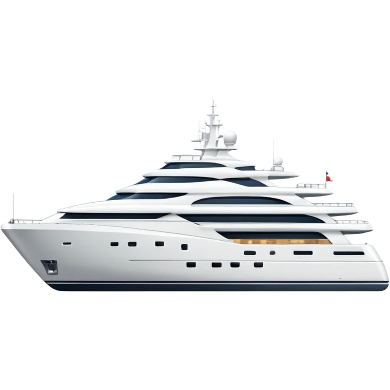 large yacht facing to the right on white background emoji