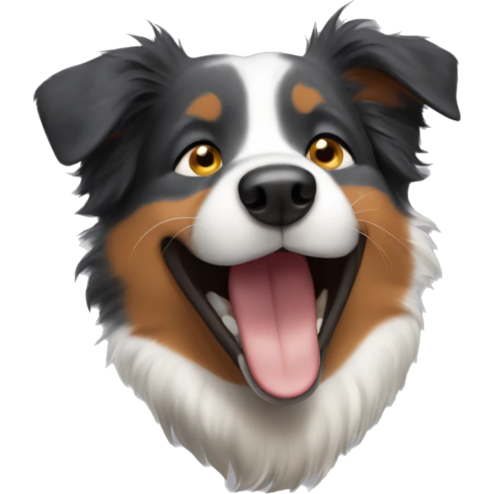 Australian Shepherd laughing  emoji