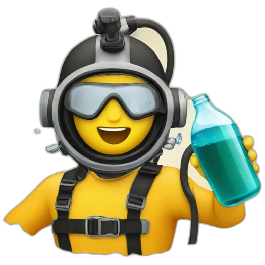 Diver drinkung a ver emoji