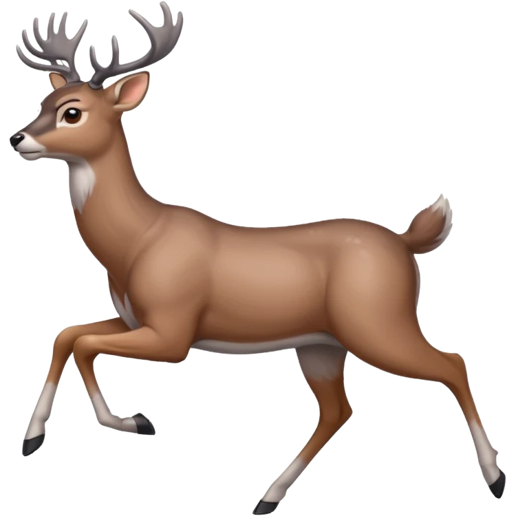 running gray dear emoji