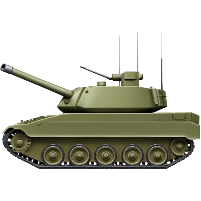military battle tank with cannon turret emoji